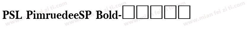 PSL PimruedeeSP Bold字体转换